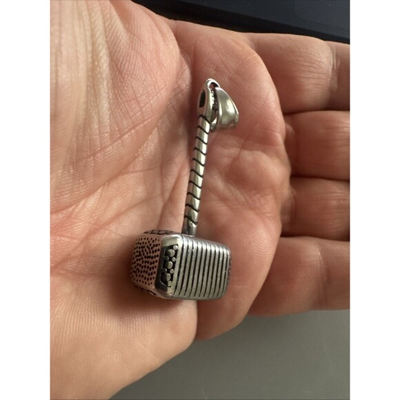 Stainless Steel Hammer Pendant 24 Inch Chain Viking Vintage Gift Men’s Military - Picture 5 of 7